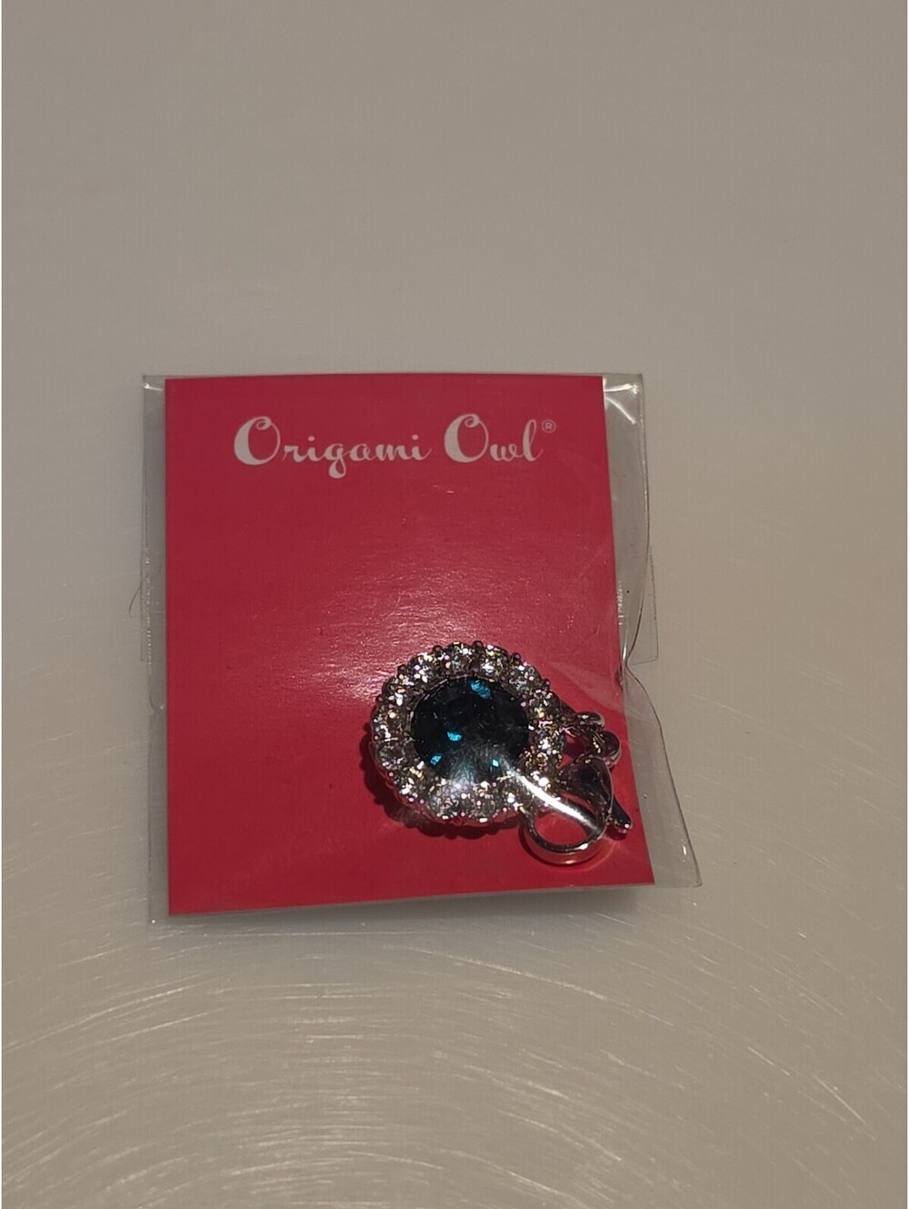 Authentic Origami Owl Emerald Round Dangle May Birthstone Retired Christmas 2016